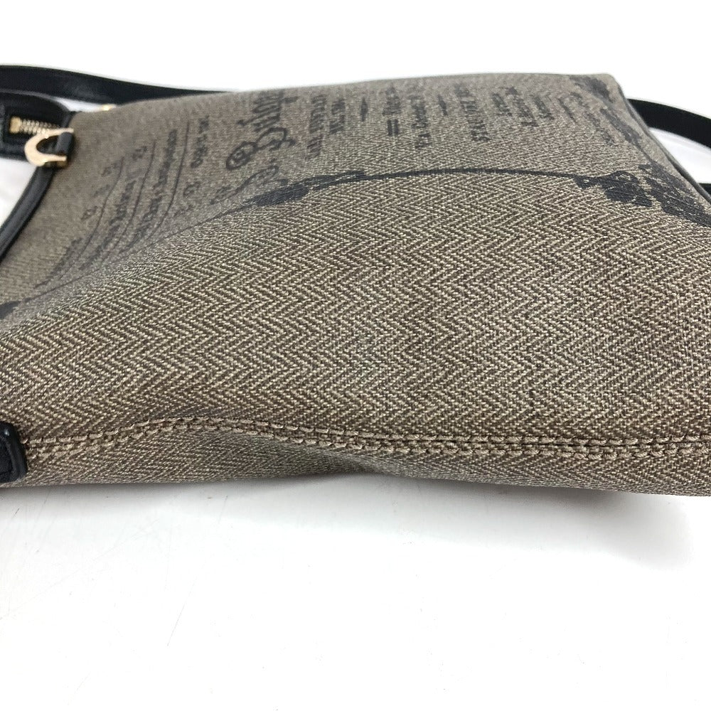 BVLGARI Logo S.Bulgari Crossbody Bag Pochette Shoulder Bag PVC/Leather Unisex Gray