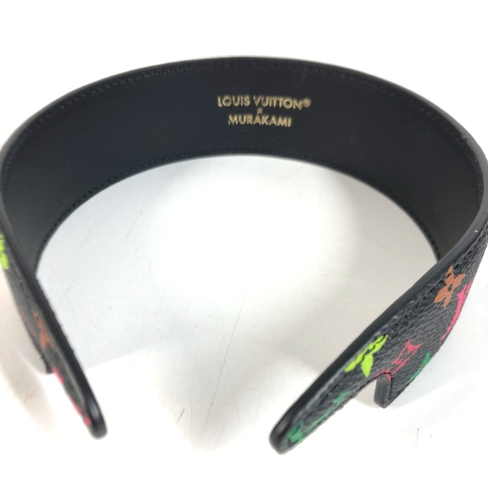LOUIS VUITTON M96121 โมโนแกรมมัลติคัลเลอร์ LVxTM Takashi Murakami แถบคาดศีรษะ LV Outline แถบคาดศีรษะ เครื่องประดับผม ที่คาดผม ผ้าแคนวาสลายโมโนแกรมมัลติคัลเลอร์สำหรับผู้หญิง สี Noir ดำ