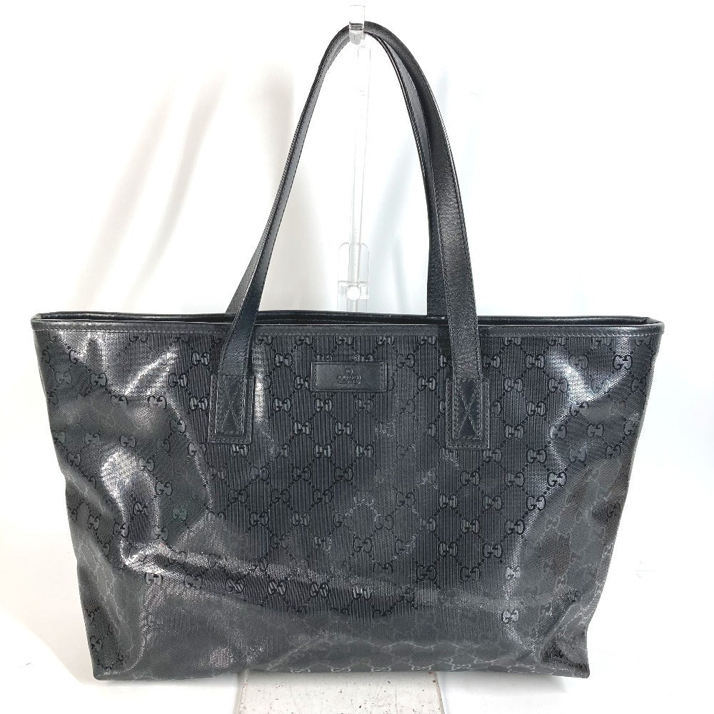 GUCCI 211137 GG โลโก้ Imprime กระเป๋า โท้ท กระเป๋าสะพายข้าง GG Imprime ยูนิเซ็กส์ สีดำ