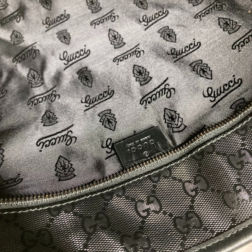 GUCCI 211137 GG โลโก้ Imprime กระเป๋า โท้ท กระเป๋าสะพายข้าง GG Imprime ยูนิเซ็กส์ สีดำ