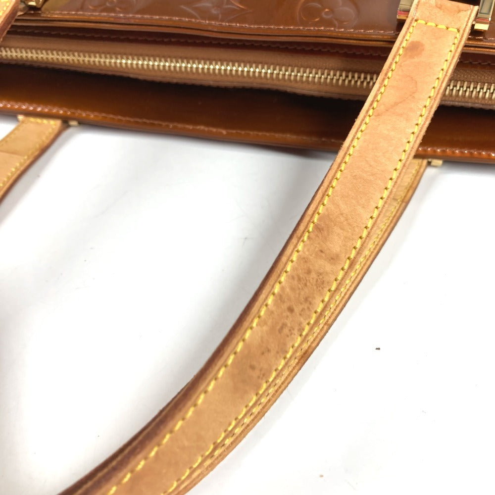 LOUIS VUITTON M91122 Monogram Vernis Houston Shoulder Bag/Tote Bag in Monogram Vernis Canvas, Women's, Bronze/Brown