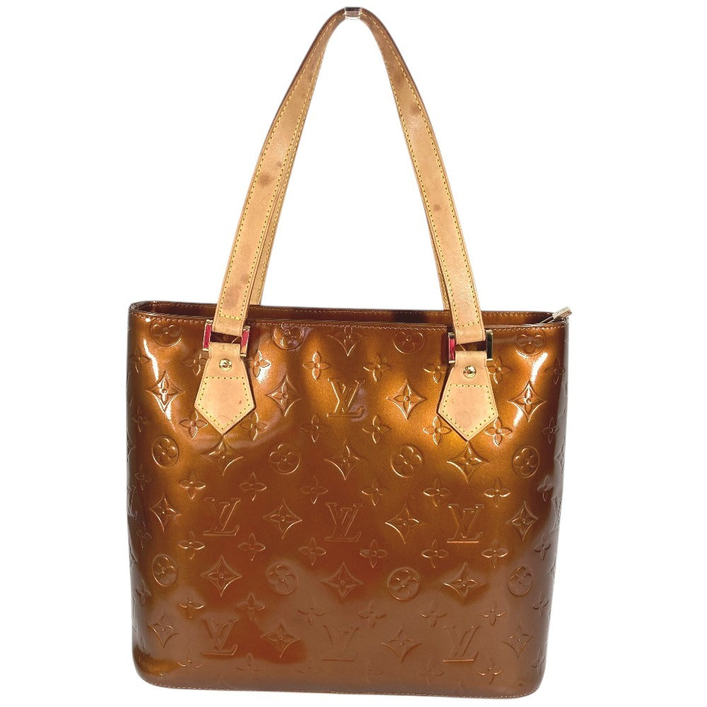 LOUIS VUITTON M91122 Monogram Vernis Houston Shoulder Bag/Tote Bag in Monogram Vernis Canvas, Women's, Bronze/Brown