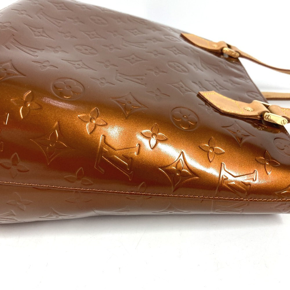 LOUIS VUITTON M91122 Monogram Vernis Houston Shoulder Bag/Tote Bag in Monogram Vernis Canvas, Women's, Bronze/Brown