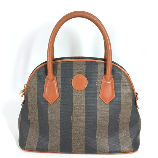 FENDI ヴィンテージ ペカン カバン トートバッグ ハンドバッグ PVC/レザー レディース カーキ