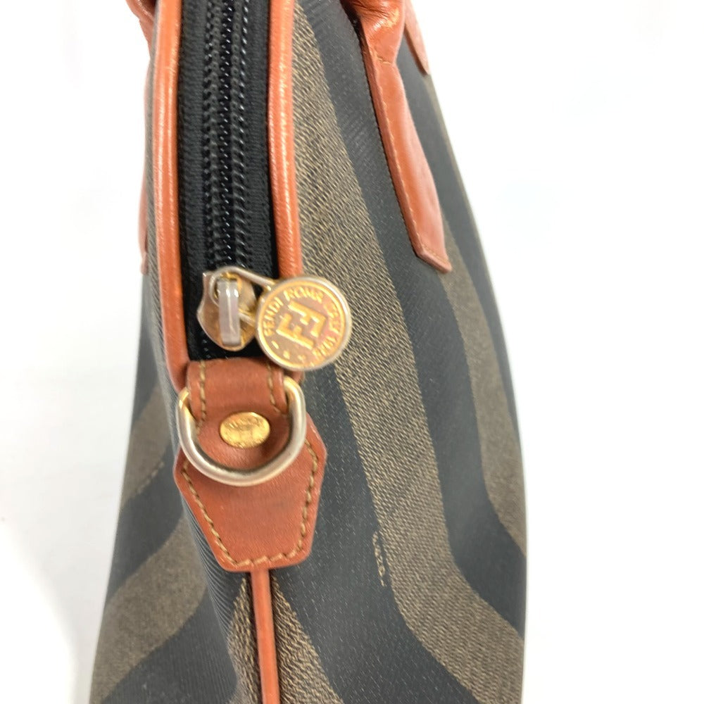 FENDI Vintage Pecan Bag Tote Bag Handbag PVC/Leather Women's Khaki