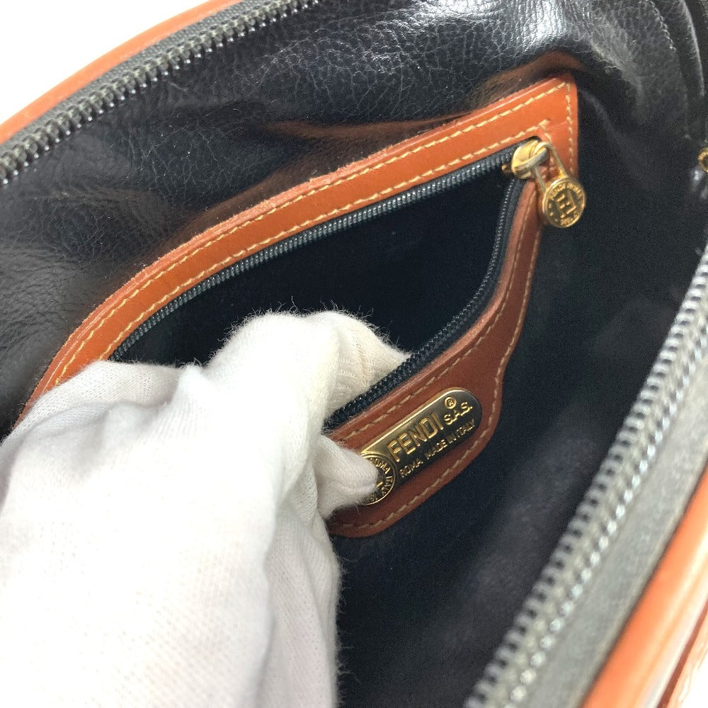 FENDI Vintage Pecan Bag Tote Bag Handbag PVC/Leather Women's Khaki