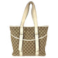 GUCCI 145971 GG Logo Shoulder Bag Tote Bag Shoulder Bag GG Canvas/Leather Unisex White