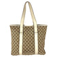 GUCCI 145971 GG Logo Shoulder Bag Tote Bag Shoulder Bag GG Canvas/Leather Unisex White
