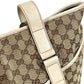 GUCCI 145971 GG Logo Shoulder Bag Tote Bag Shoulder Bag GG Canvas/Leather Unisex White