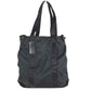 PRADA Triangle Logo Plate Bag Tote Bag Shoulder Bag Vertical Tote Handbag Nylon Unisex Black
