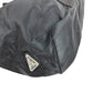 PRADA Triangle Logo Plate Bag Tote Bag Shoulder Bag Vertical Tote Handbag Nylon Unisex Black