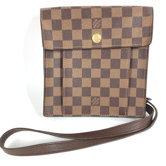 LOUIS VUITTON N45272 ダミエ ピムリコ ポシェット 斜め掛け フラップ ショルダーバッグ ダミエキャンバス レディース エベヌ ブラウン
