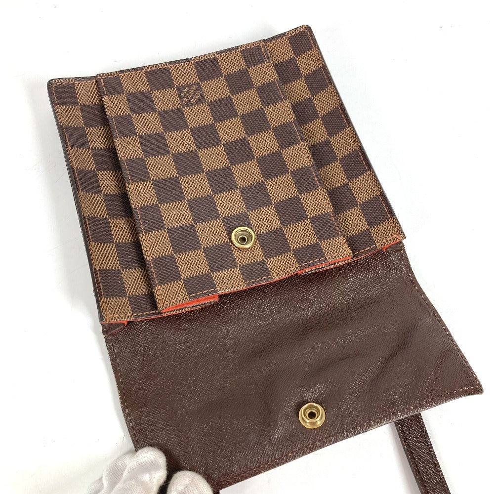 LOUIS VUITTON N45272 ダミエ ピムリコ ポシェット 斜め掛け フラップ ショルダーバッグ ダミエキャンバス レディース エベヌ ブラウン
