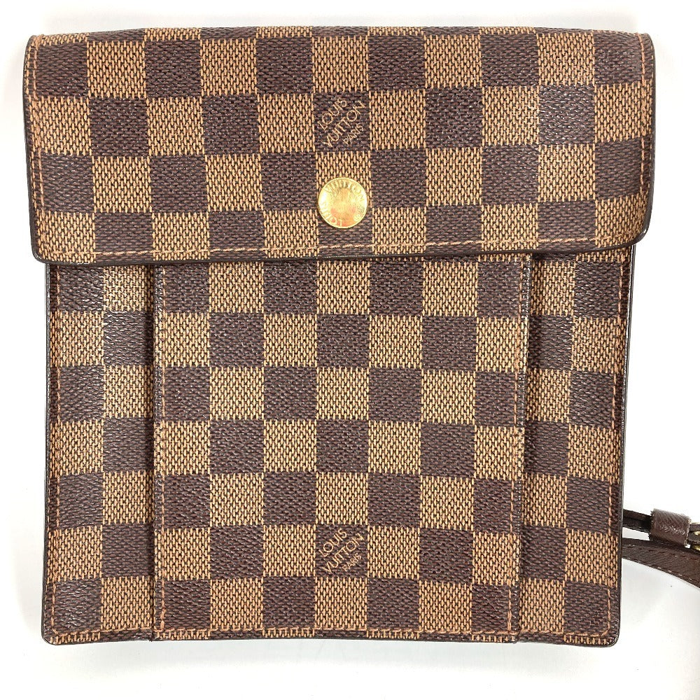 LOUIS VUITTON N45272 ダミエ ピムリコ ポシェット 斜め掛け フラップ ショルダーバッグ ダミエキャンバス レディース エベヌ ブラウン