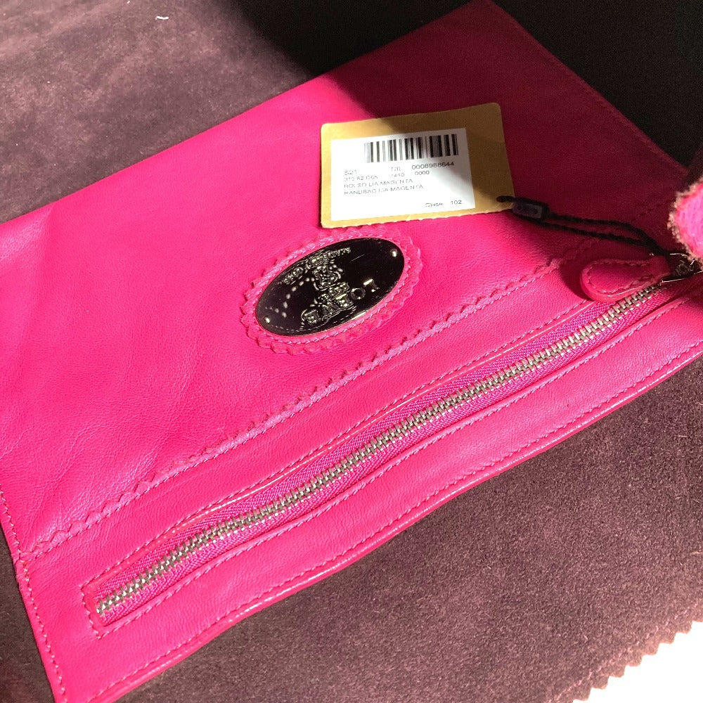 LOEWE Nappa Anagram Logo Shoulder Bag Tote Bag with Tassel Fringe Leather Women's Pink
