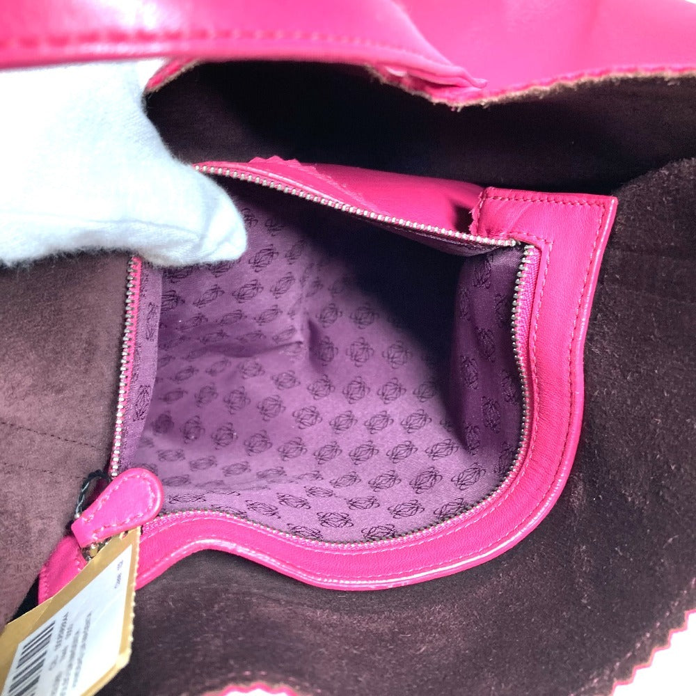 LOEWE Nappa Anagram Logo Shoulder Bag Tote Bag with Tassel Fringe Leather Women's Pink