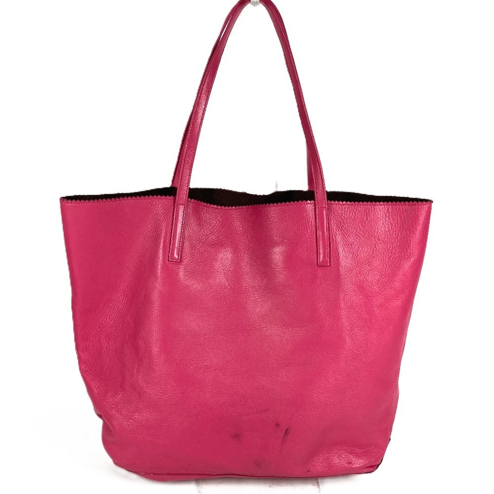 LOEWE Nappa Anagram Logo Shoulder Bag Tote Bag with Tassel Fringe Leather Women's Pink