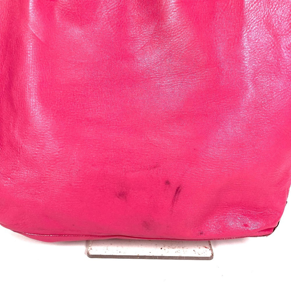 LOEWE Nappa Anagram Logo Shoulder Bag Tote Bag with Tassel Fringe Leather Women's Pink