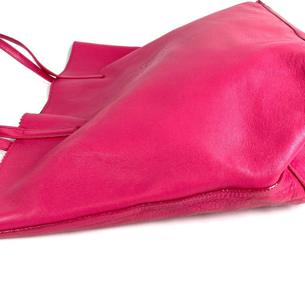 LOEWE Nappa Anagram Logo Shoulder Bag Tote Bag with Tassel Fringe Leather Women's Pink