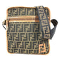 FENDI ズッカ ロゴ カバン 斜め掛け ポシェット ショルダーバッグ ナイロンキャンバス/レザー ユニセックス ブラウン