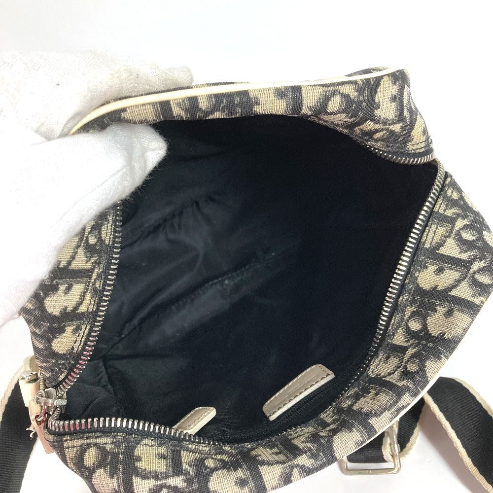 Dior トロッター ロゴ NO2 カバン 斜め掛け ポシェット ショルダーバッグ PVC ユニセックス ブラック
