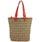 BVLGARI Logomania Logo Vertical Shoulder Bag Tote Bag Shoulder Bag Leather/Canvas Unisex Beige