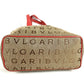 BVLGARI Logomania Logo Vertical Shoulder Bag Tote Bag Shoulder Bag Leather/Canvas Unisex Beige
