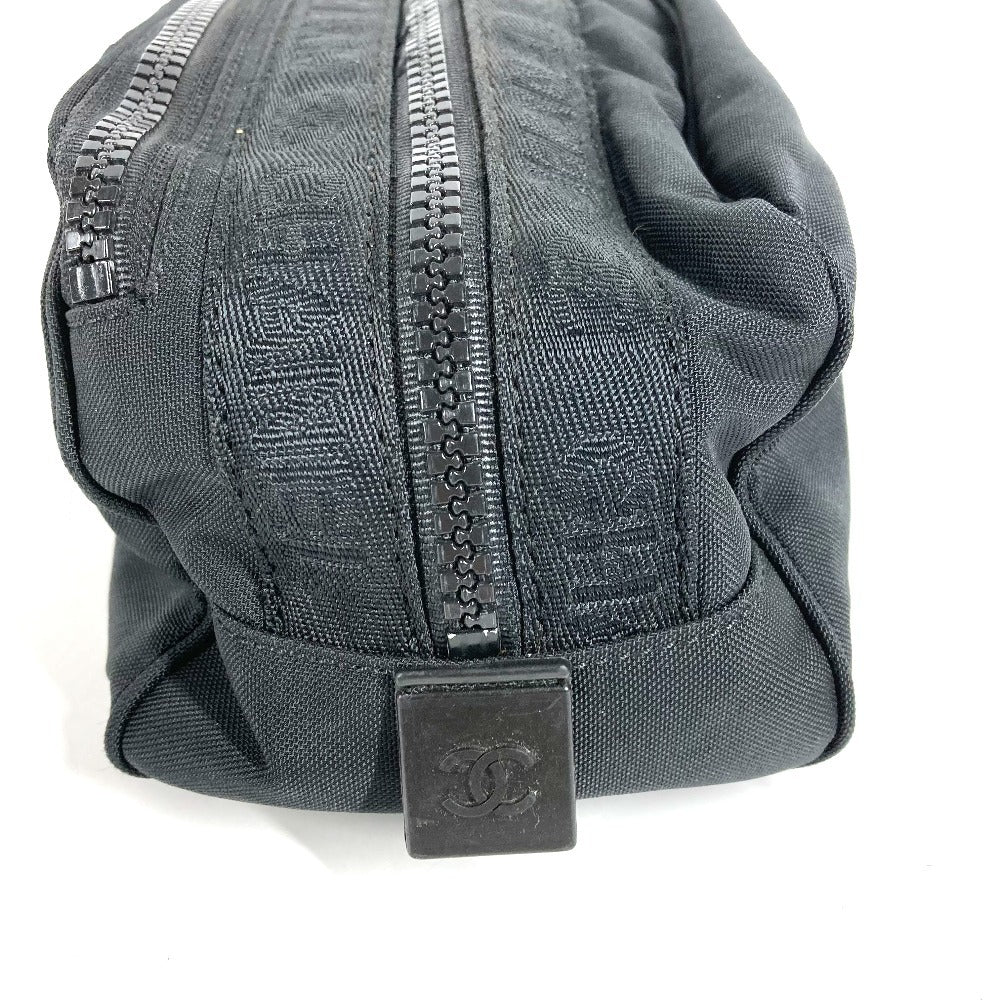 CHANEL Bag Sports CC Coco Mark Pouch Clutch Bag Second Bag Nylon Canvas Unisex Black