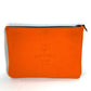 HERMES Leopard NeoBain MM NeoBain MM Clutch Bag Handbag Makeup Pouch Multi Pouch Pouch Polyamide Unisex Orange