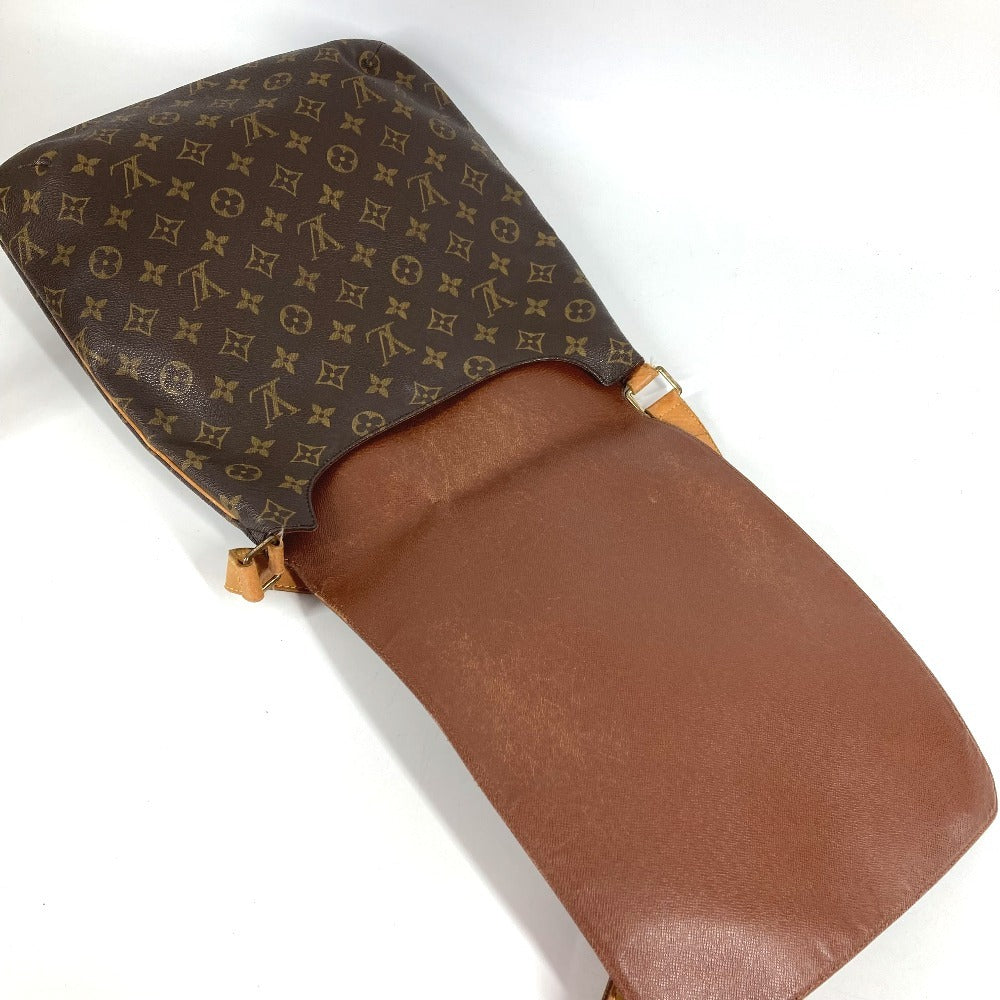LOUIS VUITTON M51256 モノグラム ミュゼット カバン フラップ 斜め掛け ショルダーバッグ モノグラムキャンバス ユニセックス ブラウン