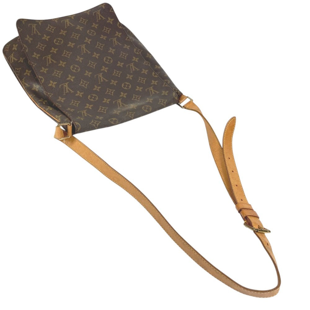 LOUIS VUITTON M51256 モノグラム ミュゼット カバン フラップ 斜め掛け ショルダーバッグ モノグラムキャンバス ユニセックス ブラウン