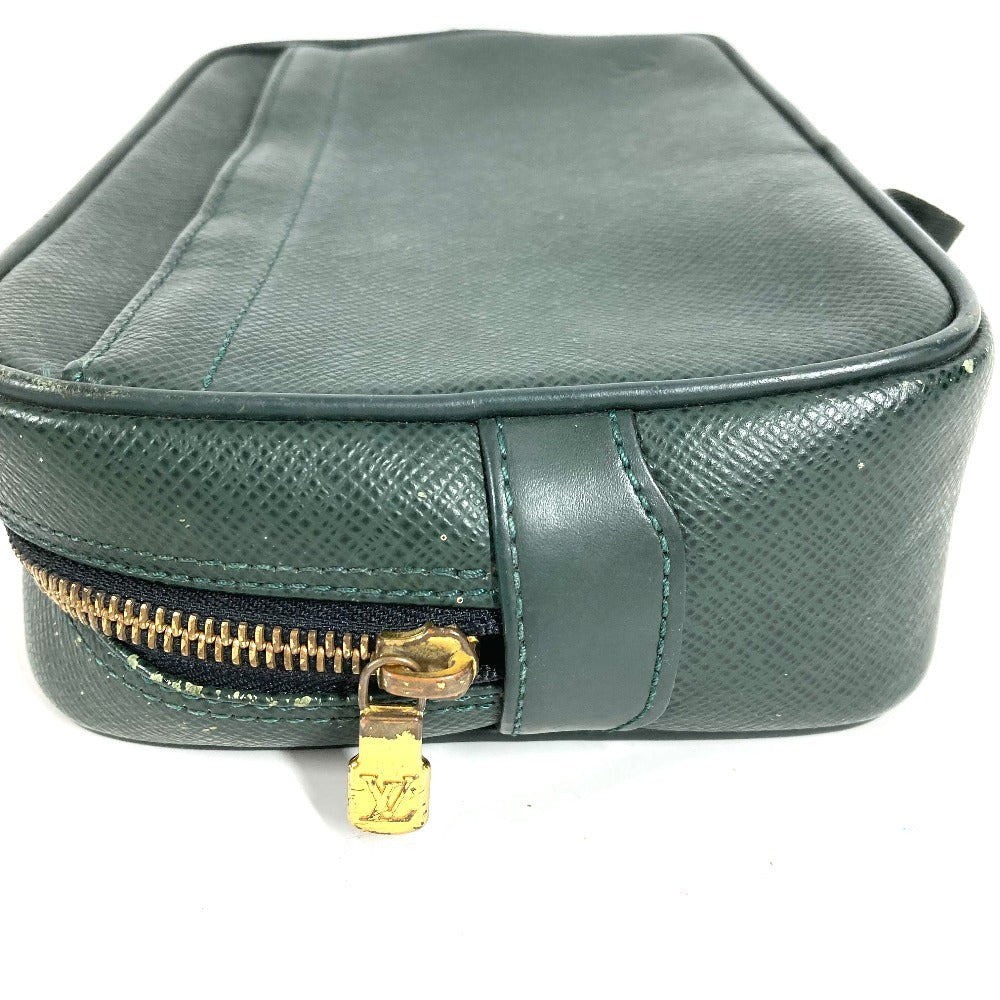 LOUIS VUITTON M30814 Taiga Kaluga Second Bag Clutch Bag Pouch with Strap Taiga Leather Unisex Epicea Green