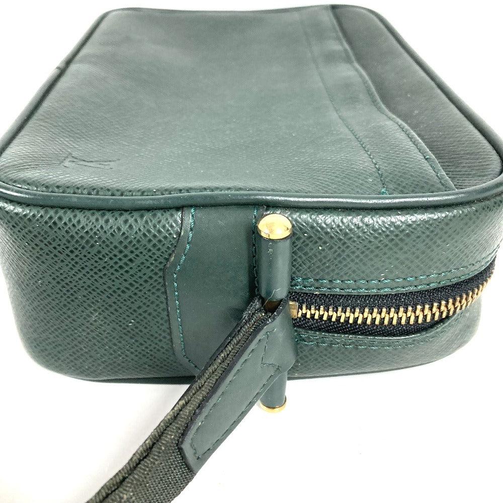 LOUIS VUITTON M30814 Taiga Kaluga Second Bag Clutch Bag Pouch with Strap Taiga Leather Unisex Epicea Green