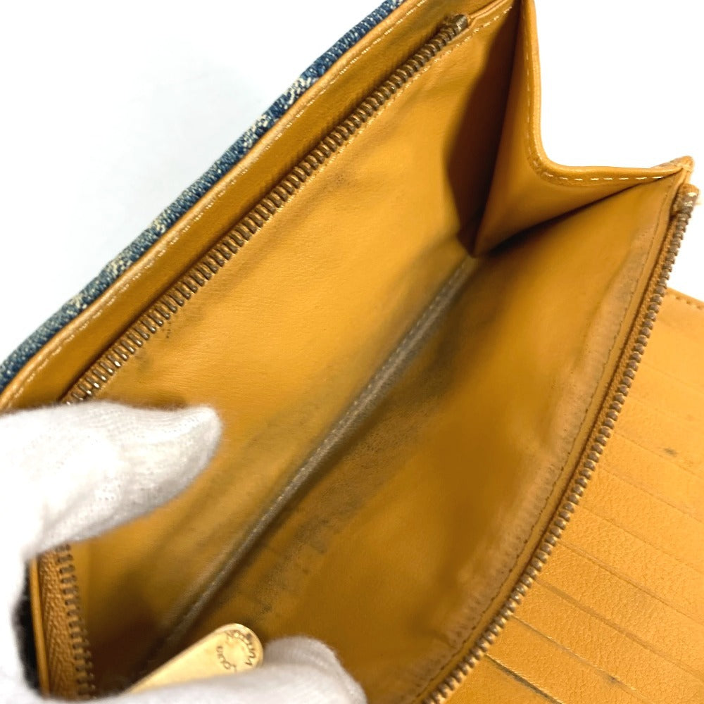 LOUIS VUITTON M95511 モノグラムデニム ポルト フォイユ アメリア ロングウォレット 3つ折り 長財布 モノグラムデニムキャンバス ユニセックス ブルー