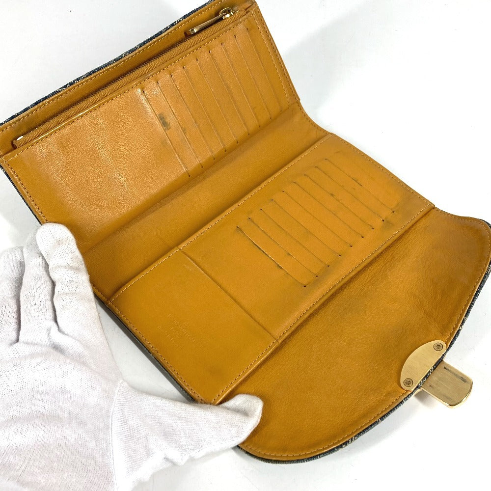 LOUIS VUITTON M95511 モノグラムデニム ポルト フォイユ アメリア ロングウォレット 3つ折り 長財布 モノグラムデニムキャンバス ユニセックス ブルー