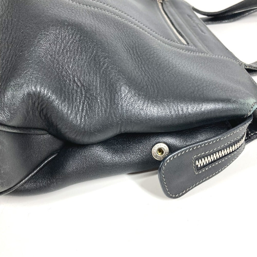 Salvatore Ferragamo ロゴ カバン トートバッグ 肩掛け ショルダーバッグ レザー ユニセックス ブラック