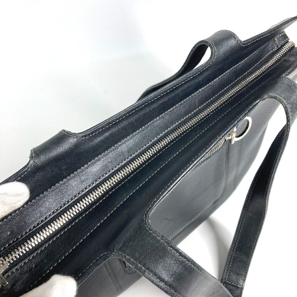 Salvatore Ferragamo ロゴ カバン トートバッグ 肩掛け ショルダーバッグ レザー ユニセックス ブラック