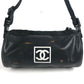 CHANEL スポーツ CC ココマーク ロゴ 筒形 ショルダーバッグ ワンショルダー セミショルダー ミニバッグ ショルダーバッグ ナイロン ユニセックス ブラック