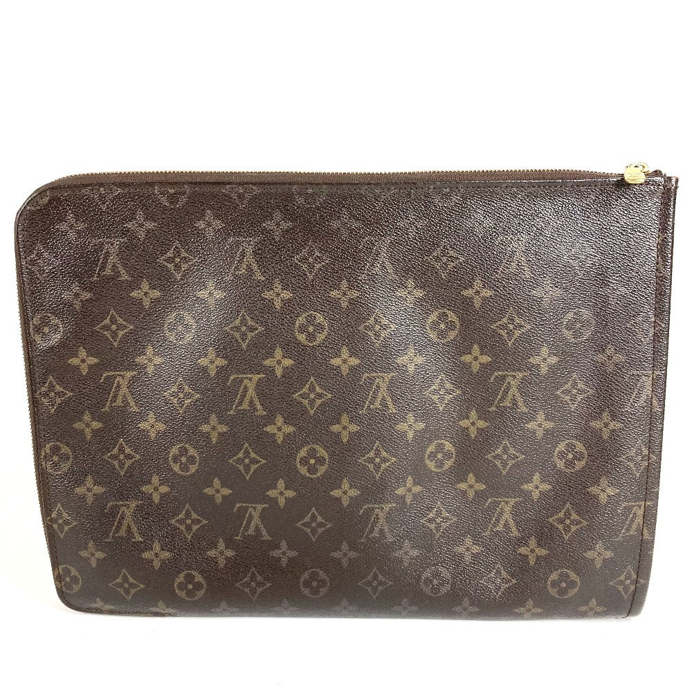LOUIS VUITTON M53456 モノグラム ポッシュ ドキュマン カバン セカンドバッグ 書類ケース L字ファスナー クラッチバッグ モノグラムキャンバス ユニセックス ブラウン