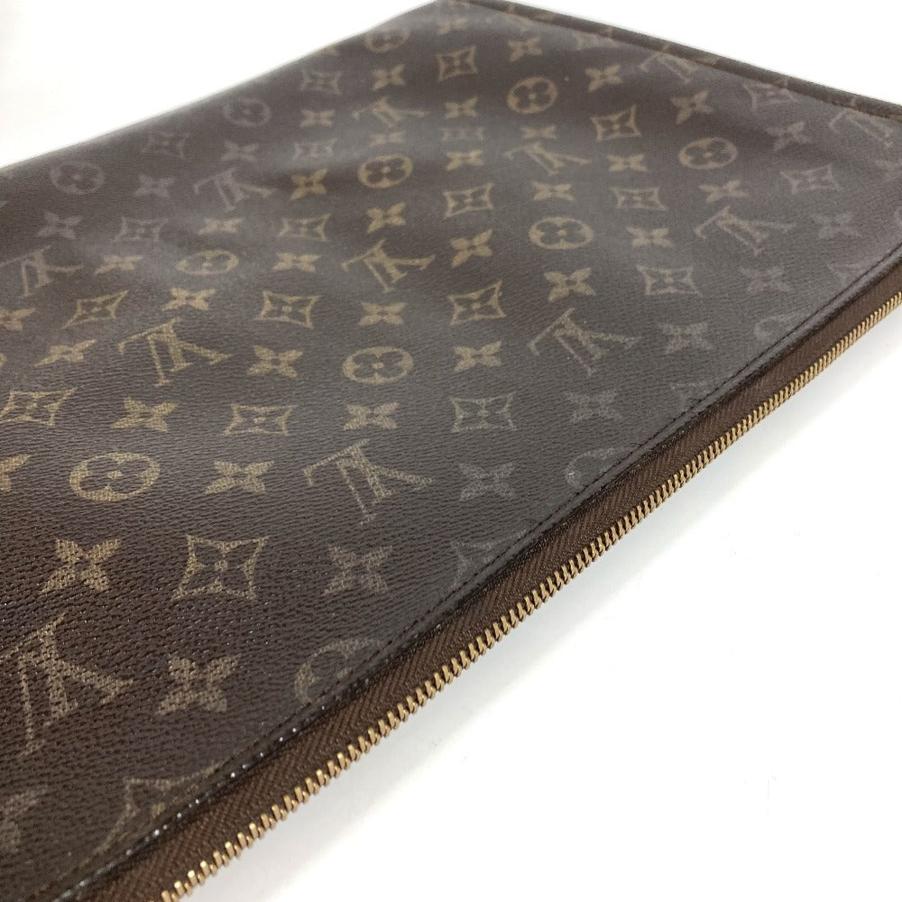 LOUIS VUITTON M53456 モノグラム ポッシュ ドキュマン カバン セカンドバッグ 書類ケース L字ファスナー クラッチバッグ モノグラムキャンバス ユニセックス ブラウン