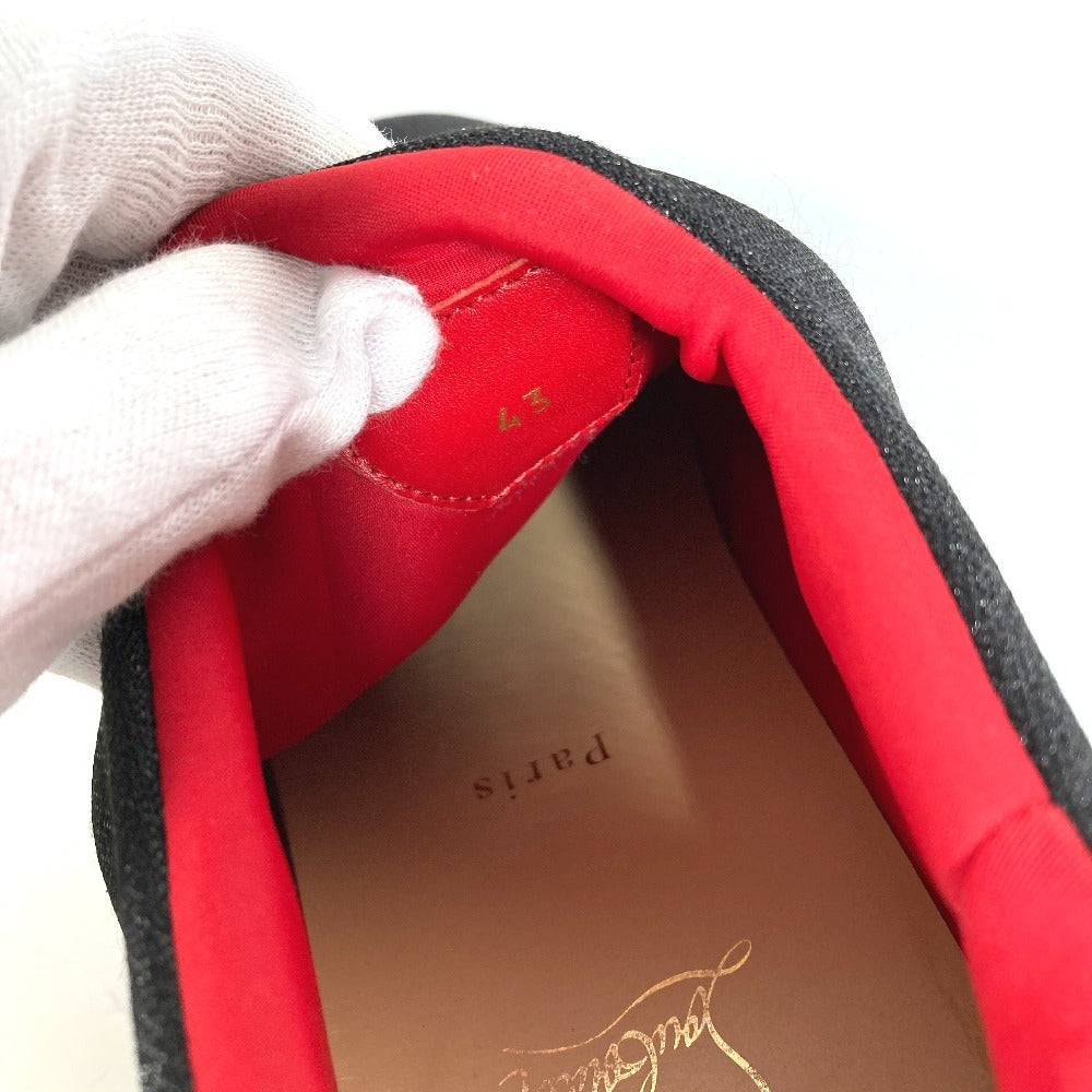 Christian Louboutin ロゴ CL スリッポン シューズ 靴 スニーカー キャンバス メンズ ブラック