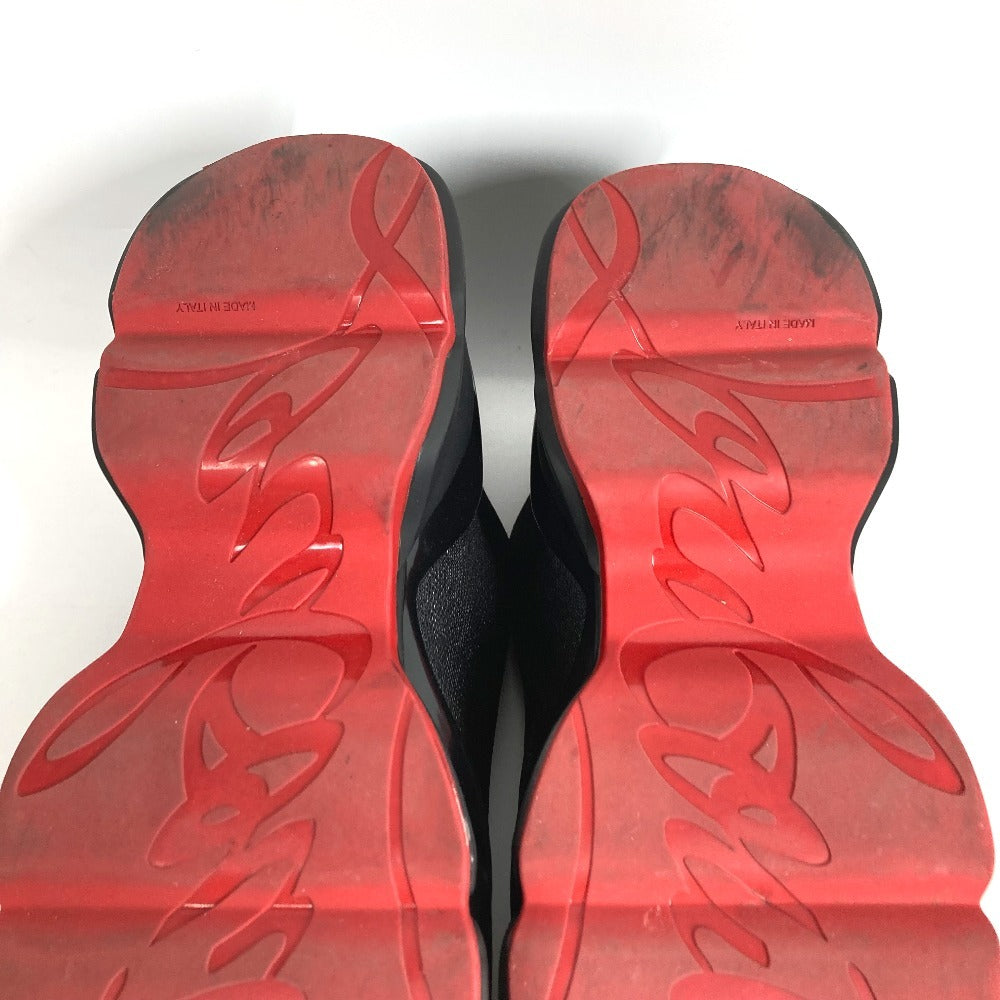 Christian Louboutin ロゴ CL スリッポン シューズ 靴 スニーカー キャンバス メンズ ブラック