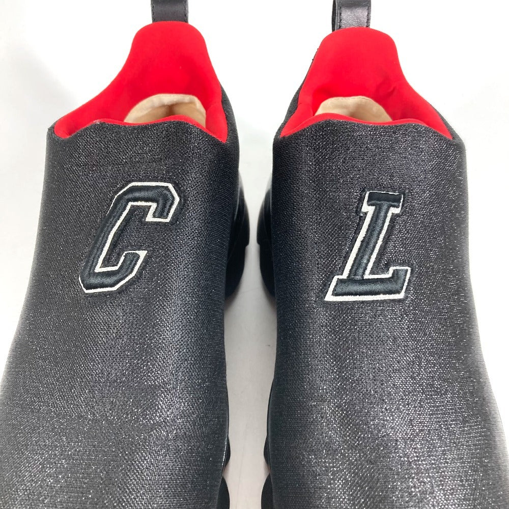 Christian Louboutin ロゴ CL スリッポン シューズ 靴 スニーカー キャンバス メンズ ブラック