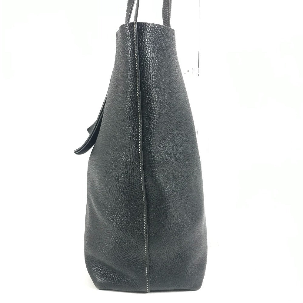 HERMES ステッチ カバセリエ46 カバセリエ 46 カバン トートバッグ 肩掛け ショルダーバッグ レザー ユニセックス ブラック