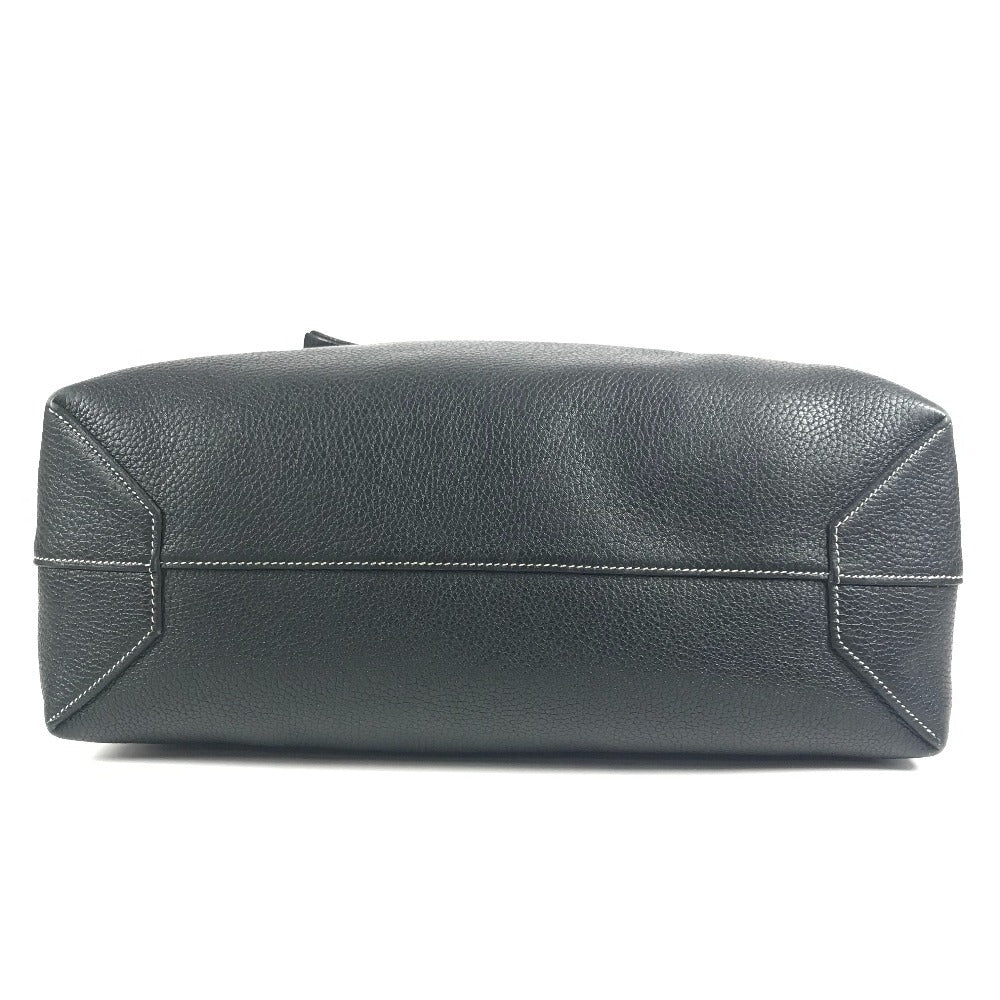 HERMES ステッチ カバセリエ46 カバセリエ 46 カバン トートバッグ 肩掛け ショルダーバッグ レザー ユニセックス ブラック
