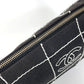 CHANEL チョコバー CC ココマーク ロゴ カバン 肩掛け ハンドバッグ バイカラー ショルダーバッグ キャンバス ユニセックス ブラック