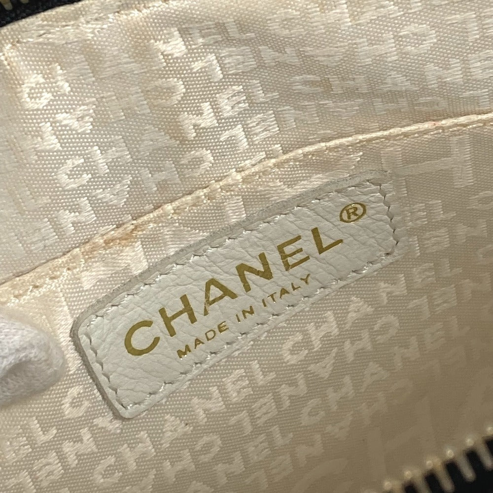 CHANEL チョコバー CC ココマーク ロゴ カバン 肩掛け ハンドバッグ バイカラー ショルダーバッグ キャンバス ユニセックス ブラック