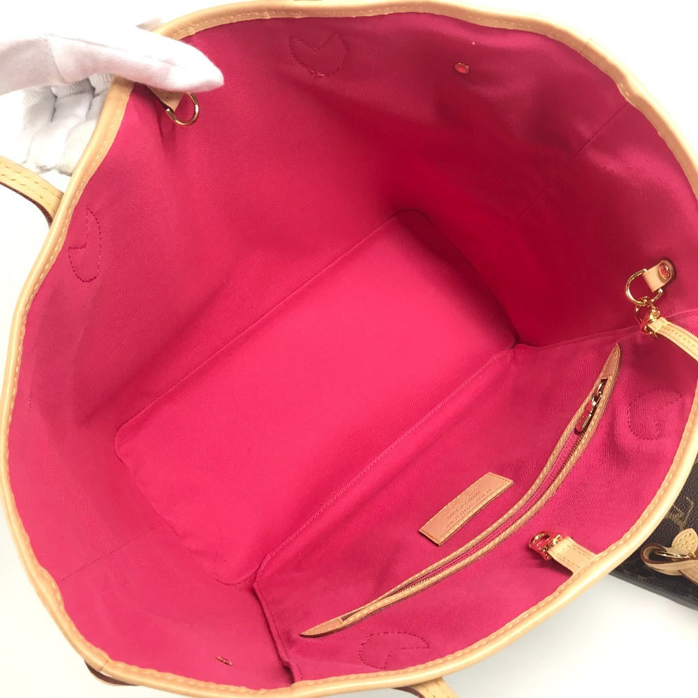 LOUIS VUITTON M13271 LV×TM 村上隆 スーパーフラット ネヴァーフル MM ネヴァーフルMM カバン トートバッグ 肩掛け ポーチ付き ショルダーバッグ モノグラムキャンバス ユニセックス ブラウン