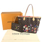 LOUIS VUITTON M13271 LV×TM 村上隆 スーパーフラット ネヴァーフル MM ネヴァーフルMM カバン トートバッグ 肩掛け ポーチ付き ショルダーバッグ モノグラムキャンバス ユニセックス ブラウン