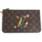 LOUIS VUITTON M13271 LV×TM 村上隆 スーパーフラット ネヴァーフル MM ネヴァーフルMM カバン トートバッグ 肩掛け ポーチ付き ショルダーバッグ モノグラムキャンバス ユニセックス ブラウン